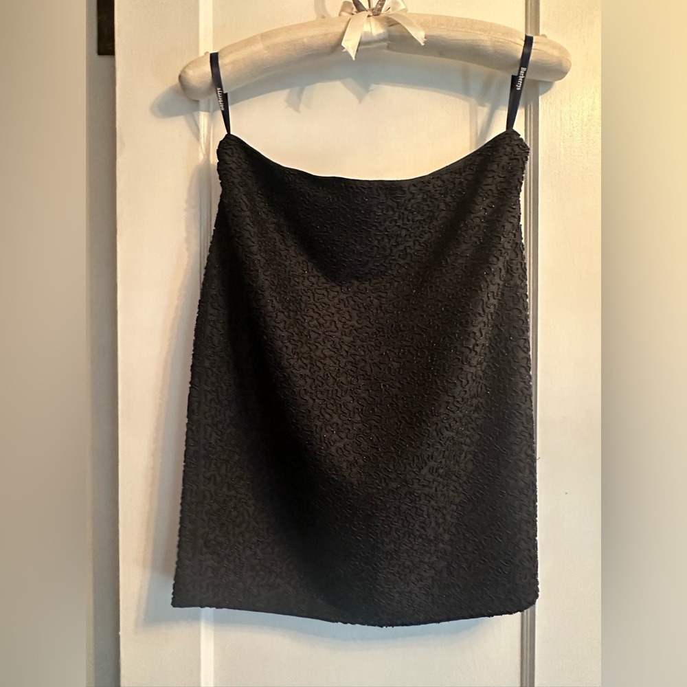 Burberrys Beaded Black Silk Skirt - Women’s Size VINTAGE